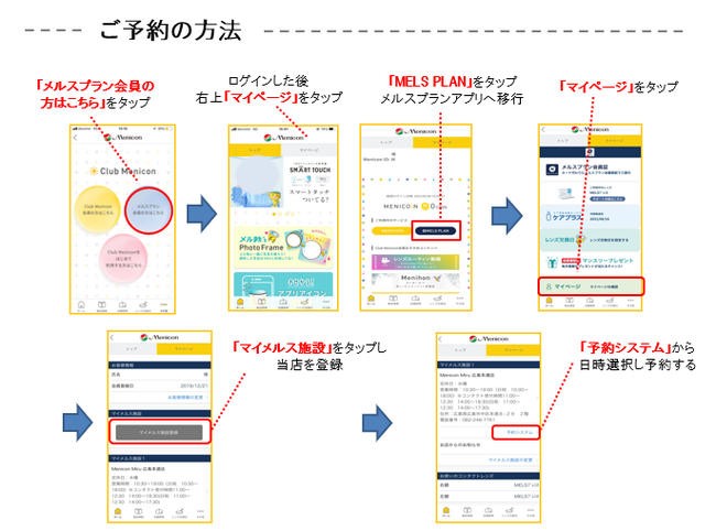 メルスプラン会員様の来店ご予約について｜Menicon Miru 広島本通店